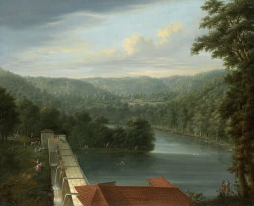 De waterreservoirs, de zogenaamde Bends, in het bos van Belgrado by Johann Christian Vollerdt