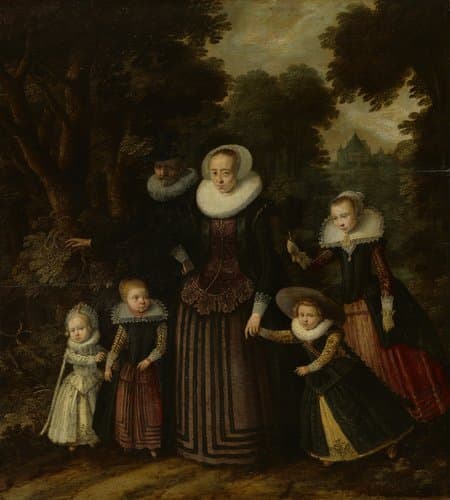 Portrait of a Couple and Four Children by anonymous