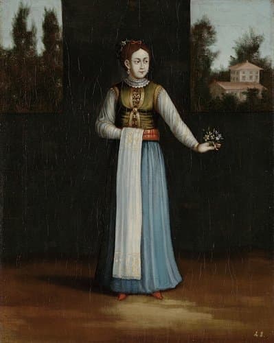 Vrouw van de Albanese kust by Jean Baptiste Vanmour