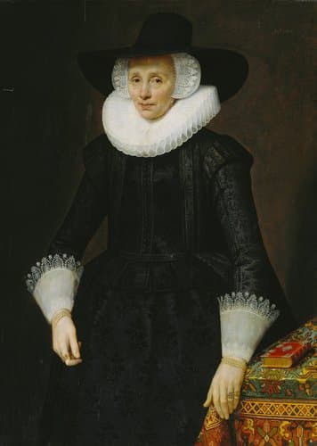 Portret van Margarita Courten (1564-1640) by Salomon Mesdach