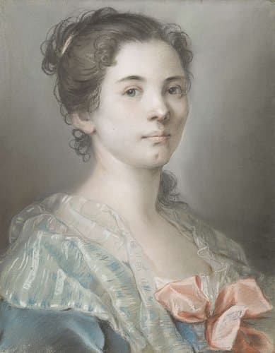 Portret van een jonge vrouw by Madeleine Françoise Basseporte