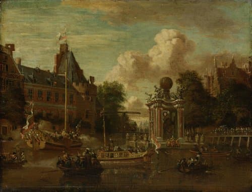 The Muscovite legation visiting Amsterdam, 29 August 1697 by Abraham Storck