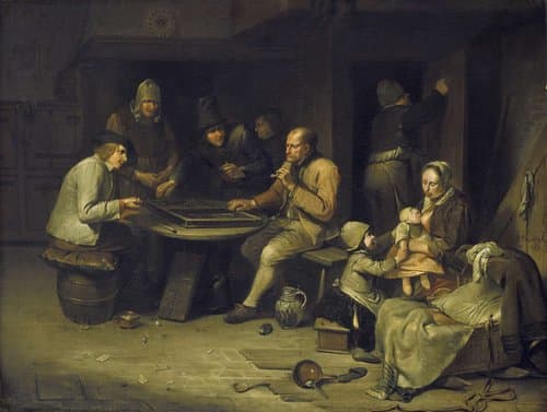 Ann Inn with Backgammon Players by Egbert van Heemskerck (I)