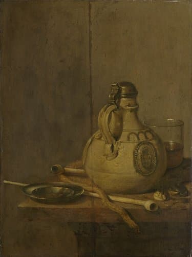 Stilleven met kruik van steengoed by Jan Jansz Treck