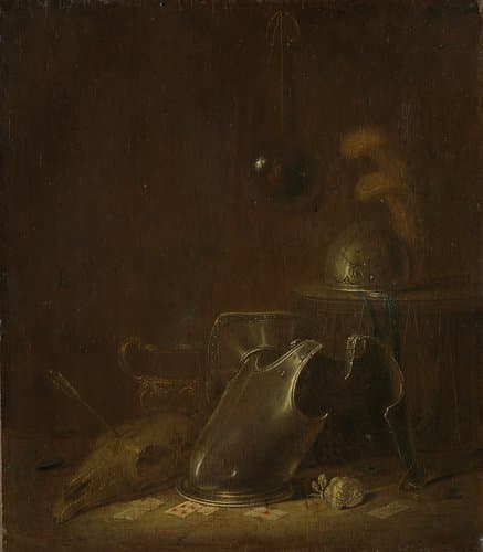 Still life with Implements of War by Jan Jansz Buesem