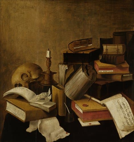 Vanitas Still Life with Books by anonymous