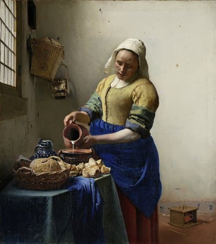 Het melkmeisje by Johannes Vermeer