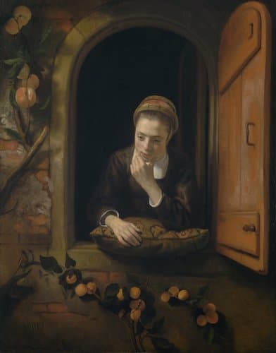 Girl at a Window, known as ‘The Daydreamer’ by Nicolaes Maes