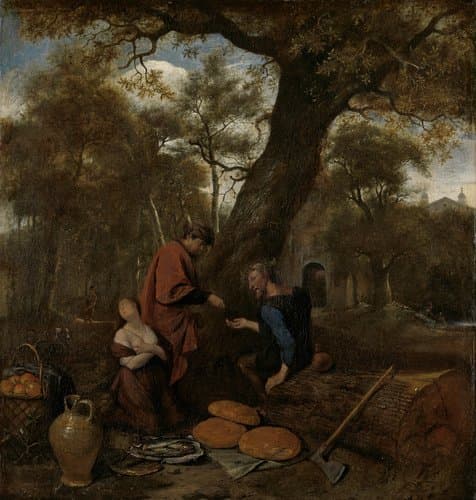 Erysichthon verkoopt zijn dochter Mestra by Jan Havicksz. Steen