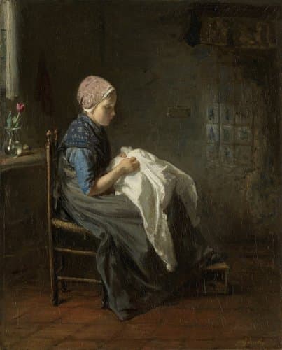 'The Little Seamstress' by Jozef Israëls
