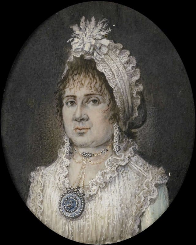 Catharina Theresia Weber (1760/61-1847). Echtgenote van Joannes Titsingh, Amsterdam by Hendrik van Overklift