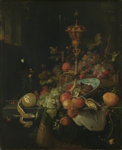Still Life with Fruit and a Beaker on a Cock's Foot by Abraham Mignon
