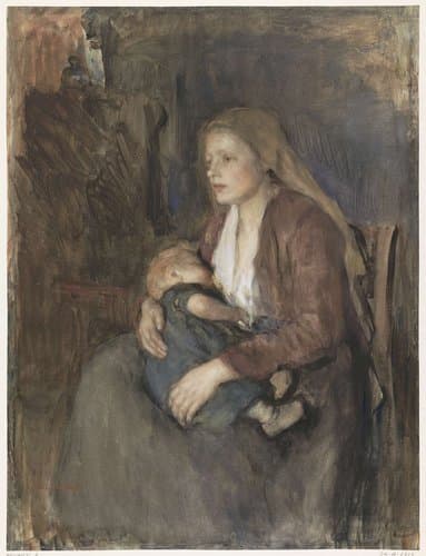 Noordse madonna by Albert Neuhuys (1844-1914)