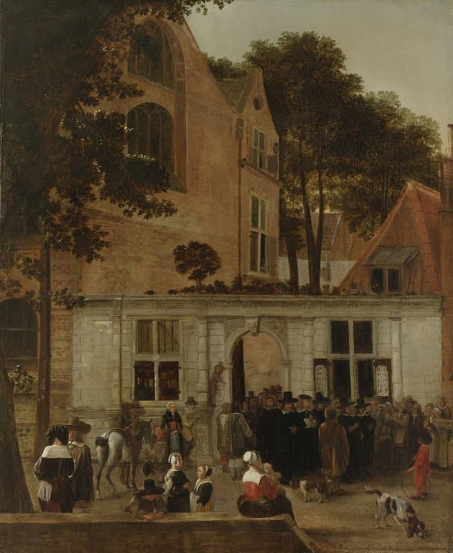 Een promotie aan de Leidse Universiteit omstreeks 1650 by Hendrick van der Burch