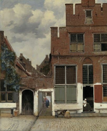 View of Houses in Delft by Johannes Vermeer