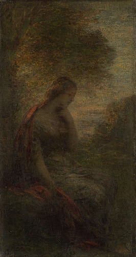 Young Woman under a Tree at Sunset, called 'Autumn' by Henri Fantin-Latour