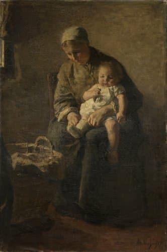 A Mother with her Child by Albert Neuhuys (1844-1914)