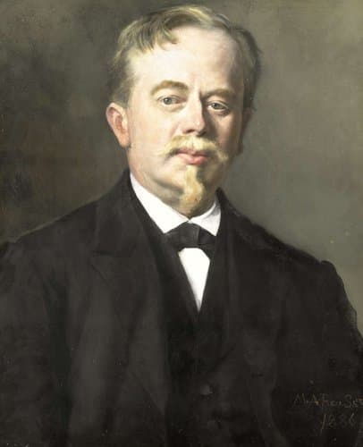 Portrait of Augustus Allebé (1838-1927) by Maria Alexandrina Reuss (prinses van Saxen Weimar Eisenbach)