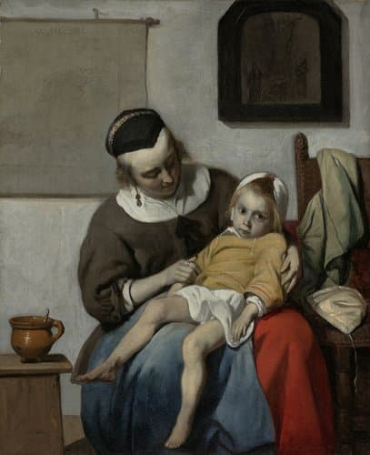 The Sick Child by Gabriël Metsu
