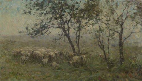 A Flock of Sheep by William Charles Estall