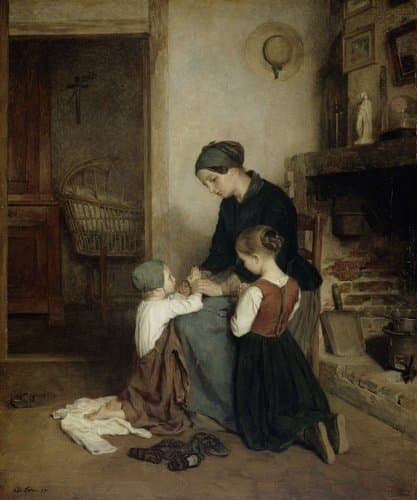 The Evening Prayer by Pierre Edouard Frère