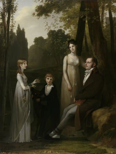 Portret van Rutger Jan Schimmelpenninck en zijn gezin