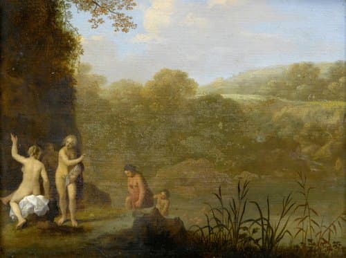 Badende meisjes by Cornelis van Poelenburch