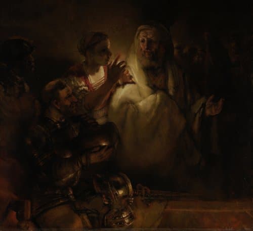 The Denial of St Peter by Rembrandt van Rijn