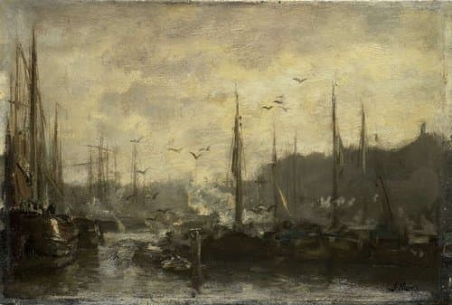 Havengezicht by Jacob Maris