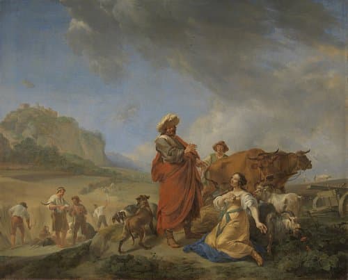 Ruth and Boas by Nicolaes Pietersz Berchem