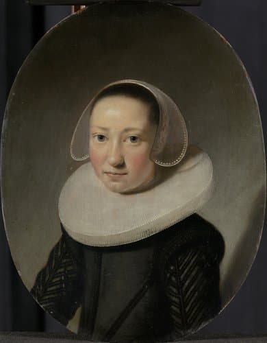 Portret van een jonge vrouw by anonymous
