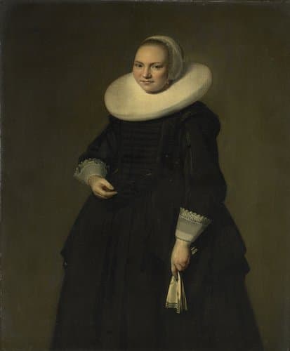 Portret van een vrouw by Hendrik Gerritsz Pot
