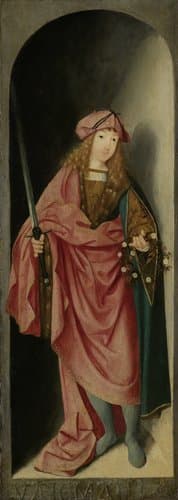 Saint Valerian, left wing of a triptych by Master of the Brunswick Diptych