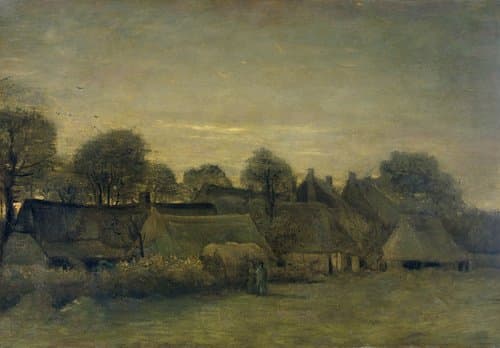 Boerendorp in de avond