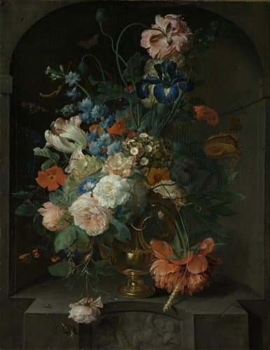 Stilleven met bloemen by Coenraet Roepel