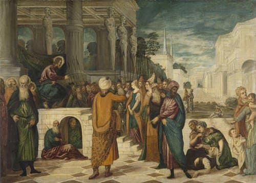 Christ with the Adulterous Woman by Jacopo Tintoretto; Jacopo Tintoretto