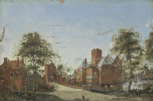 Kasteel Loenersloot aan de Angstel by Jan van der Heyden