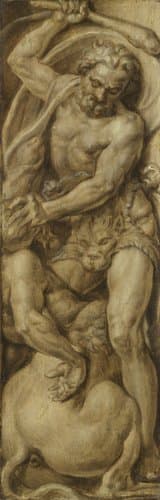 Triumph over Death: Samson Carrying the Gate of Gaza | Hercules Slaying the Centaur Nessus by Maarten van Heemskerck