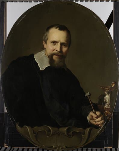 Portrait of Jan Lutma (1584/85-1669), Amsterdam Silversmith by Jacob Adriaensz Backer