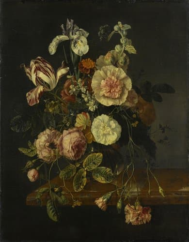 Still Life with Flowers by Jacob van Walscapelle