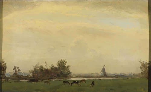 Meadow Landscape on the Spaarne by Gerrit Willem Dijsselhof