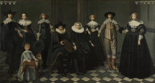 Het gezin van Dirck Bas Jacobsz, burgemeester van Amsterdam by Dirck van Santvoort