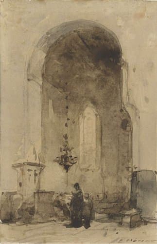 Interieur van de Geertekerk in Utrecht by Johannes Bosboom