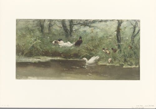 Eenden aan de slootkant by Willem Maris
