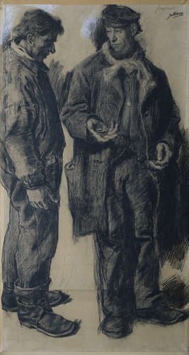 'Mauvais salaire': Twee werklieden by Jan Toorop