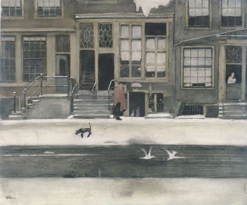 De Kromboomssloot te Amsterdam by Willem Witsen