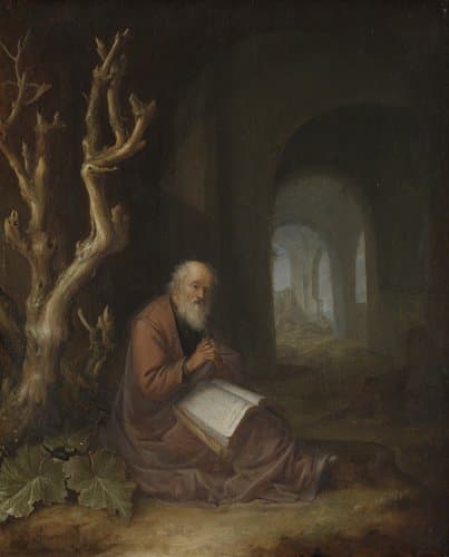 A Hermit Praying in a Ruin by Jan Adriaensz. van Staveren