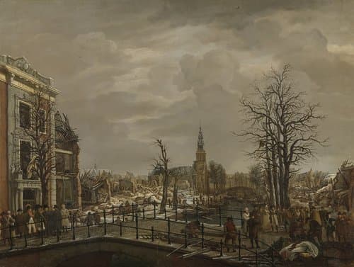 Het Rapenburg in Leiden by Carel Lodewijk Hansen