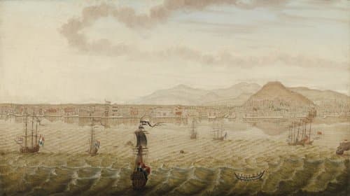 Gezicht op Smyrna by N. Knop