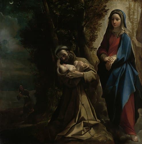 Het visioen van de heilige Franciscus van Assisi by Ludovico Carracci